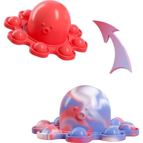 Reversible Kids Gift Animals Octopus Double-Sided Flip Doll Cute Toys Peluches For Kids Girl Gift Keychain Pendant Flip Octopus