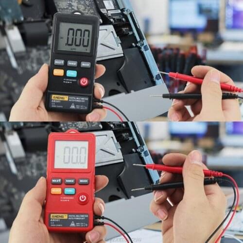 E06A AN301 Mini Digital Multimeter AC DC Voltmeter Voltage Resistance Meter with LED AG04 21 Dropshipping