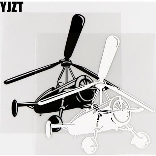 YJZT 14.5×14.7CM Personality Airplane Vinyl Decals Funny Car Body Decor Car Stickers Aircraft Black / Silver 10A-0486