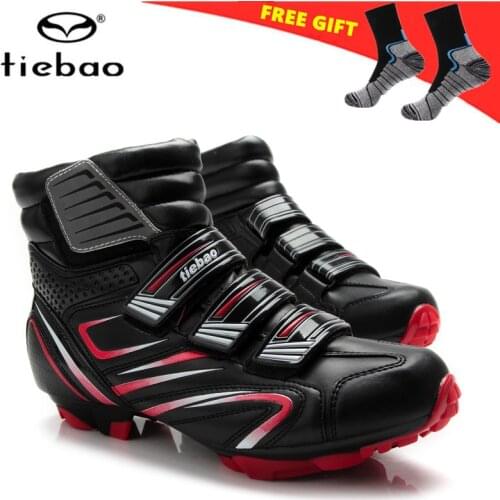 TIEBAO Winter Mtb Men Women Breathable Mountain Bike Sneakers Sapatilha Ciclismo Mtb Self-locking Riding Bicycle Shoes