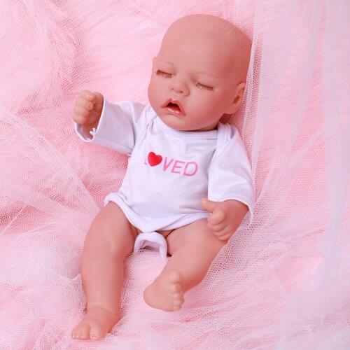 Handmade Adorable 12 Inch Mini Reborn Baby Doll Sleep Close Eyes 30 CM Newborn Baby Dolls Full Vinyl Bonecas Toy For Children