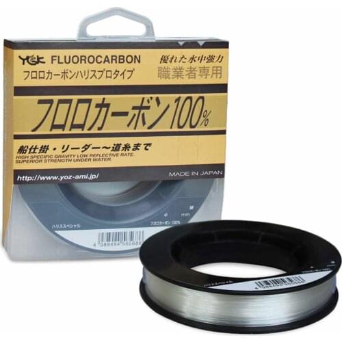 Original YGK 100% FLUROCARBON Fishing Line 0.8#-20# Made in Japan 100M Super strength fishing lines Strong wear resistance