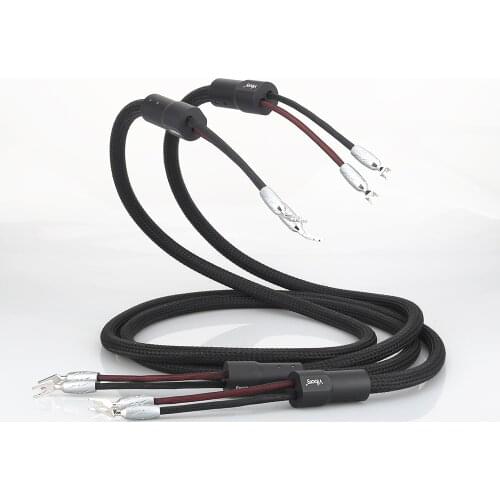 VIBORG VS901 Multplex OFC HIGH CURRENT TWIST LOUDSPEAKER CABLE WITH VS701R PURE COPPER RHODIUM PLATED SPADE