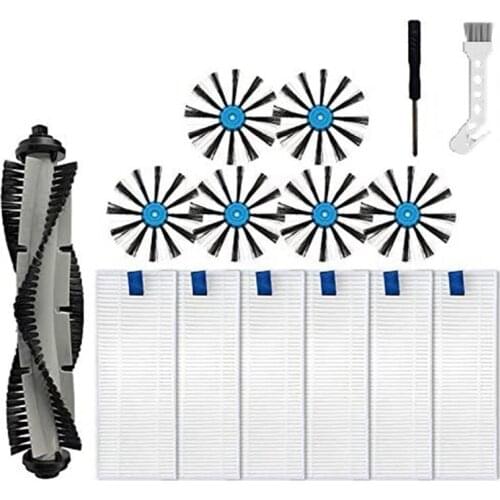 AD-Replacement Parts Kit for Bissell 3115/EV675 Robot Vacuum,1 Main Brush,6 Side Brush,6 Hepa Filters