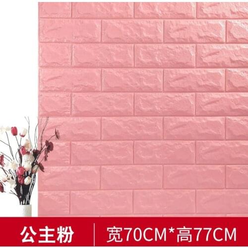 77X70CM 3D brick wall stickers Roof decoration stickers for living room bedroom TV background stickers foam wallpaper