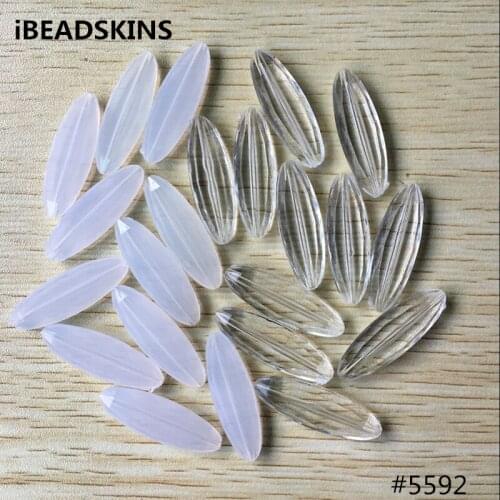 New arrival! 34x11mm 330pcs/lot Acrylic clear Oval shape beads for jewelry necklace making(As shown)#5592
