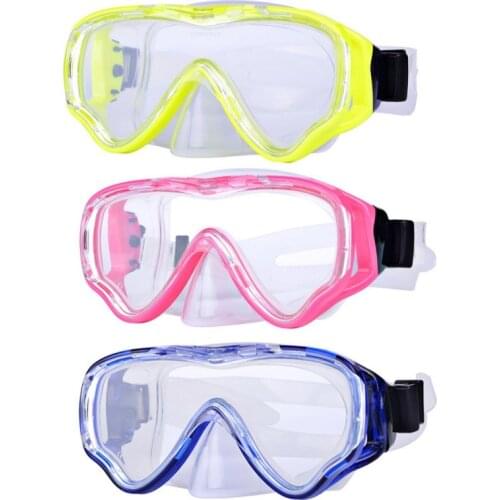 Swiming Goggles Kids Snorkel Mask Soft Silicone Diving Mask Goggles For Youth Anti-Fog 180° Clear View 2021