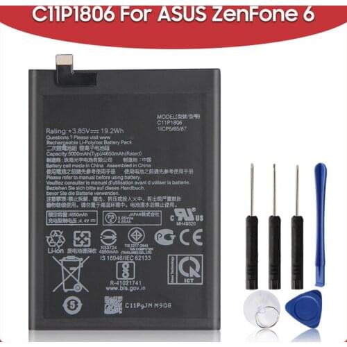 Original Replacement Battery 5000mAh C11P1806 For ASUS ZenFone 6 ZS630KL I01WD Phone Batteries