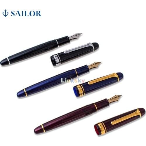 Sailor Promenade Fountain Pen, Shining Blue,Shining Red, Medium Fine Nib, 11-1031,Pen tip 14 gold,A fountain pen is like a walk