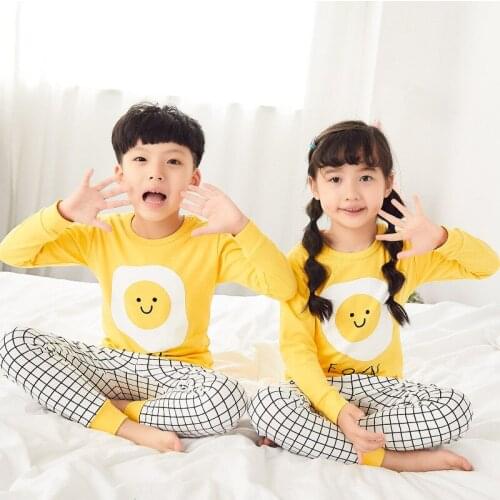 Kids Pajamas Long Sleeve Cartoon Children Pajamas For Girls Boys Pyjamas Kids Baby Girls Clothes Suits Boy Sleepwear Nightwear