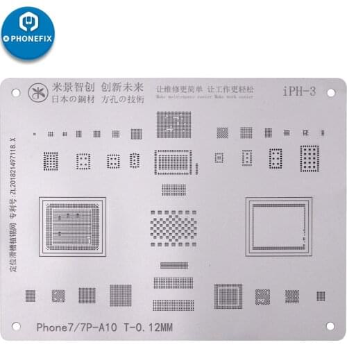 Square Hole Precision BGA Reballing Stencil Tools for iPhone 6 7 8P XS MAX XR Motherboard Chip Soldering Repair Steel Tin Net