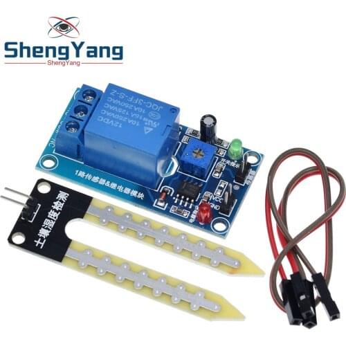 DC 5V 12V soil moisture sensor relay control module Automatic watering of the humidity starting switch
