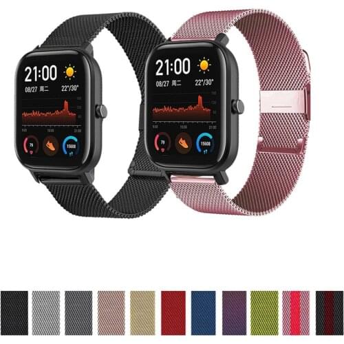 Milanes Strap For Xiaomi Huami Amazfit GTS GTR 42MM Smart Watch Bands Metal Replaced Strap For Amazfit Bip lite S Watchband