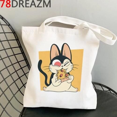 Cat shopping bag bolsas de tela grocery tote eco shopping cotton bag reciclaje reusable foldable shoping cabas