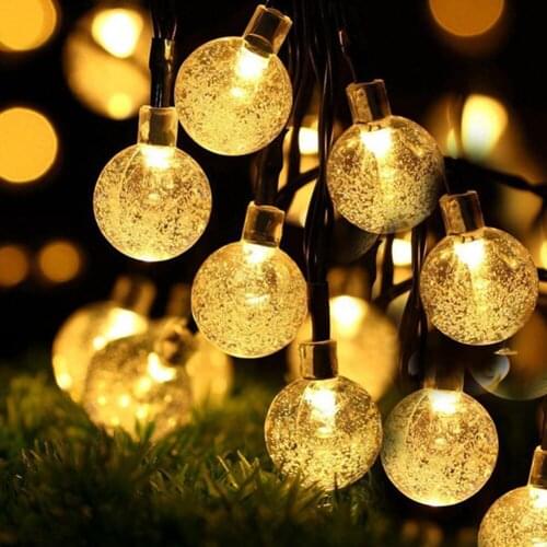 Solar LED Outdoor String Light with 20/30/50Pcs Bulbs Waterproof Solar Powered Garland Christmas String Lights