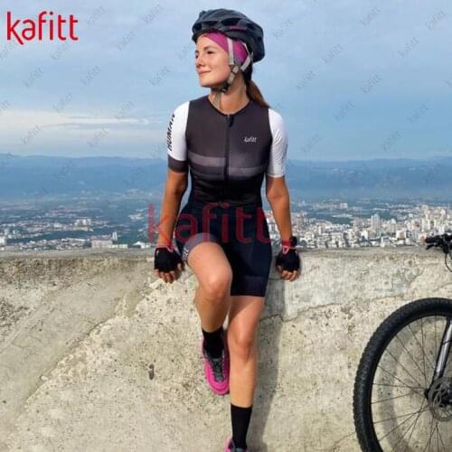 Kafitt bicycle sport shirt kit shorts women cycling set mens cycling with gel cycliste femme bike shorts retro cycling jersey
