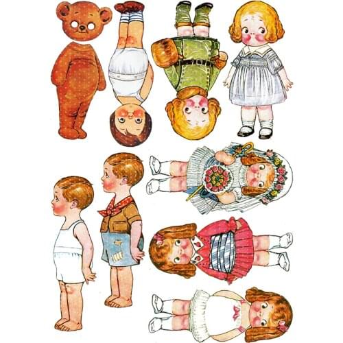 Vintage doll Stickers DIY Scrapbooking Album journal Diary Happy Planner week Decoration Stickers