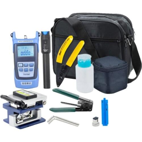 Fiber Optic FTTH Termination Tool Kit With Power Meter Fault Finder