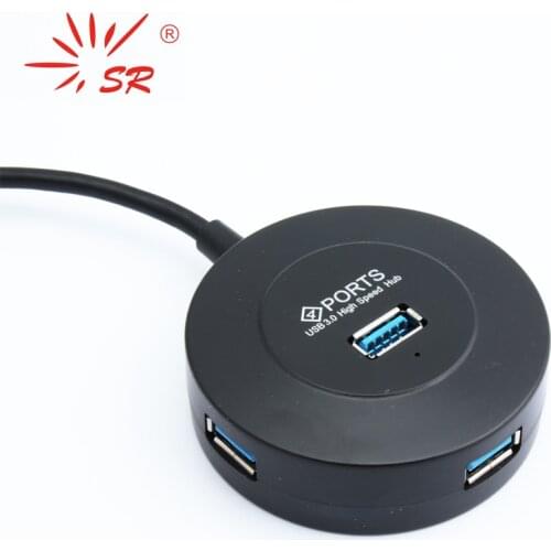 SR High Quantity Speed USB 3.0 Hub Splitter 4 Ports Simple Circular Hub for PC Laptop USB 3.0