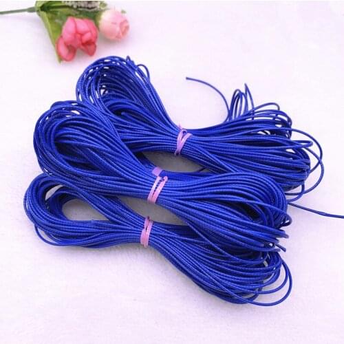 0.5-2.0mm Blue Waxed Cord Waxed Thread Cord String Strap Necklace Rope Beads for Jewelry Making DIY Bracelet Accessories