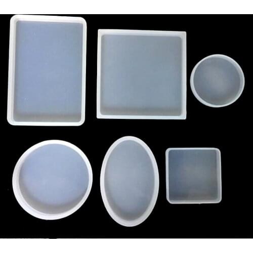 1pcs Square Round Oval rectangle Scrapbooking Silicone Mold Resin Silicone Mould handmade DIY Jewelry Making epoxy resin molds