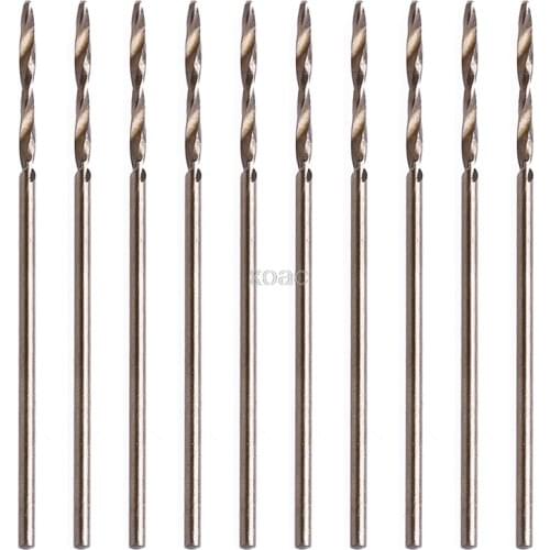 10Pcs/Set 1mm M35 Triangle Shank HSS-Co Cobalt Twist Drill Spiral Drill Bit M13 dropship