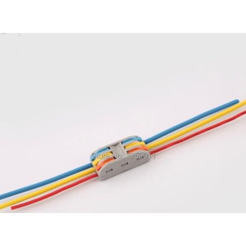 100PCS 222-413 Push Wire Connector 6 Pin Universal Compact Connector Terminals Block SPL-3 PCT-213 gray live wire