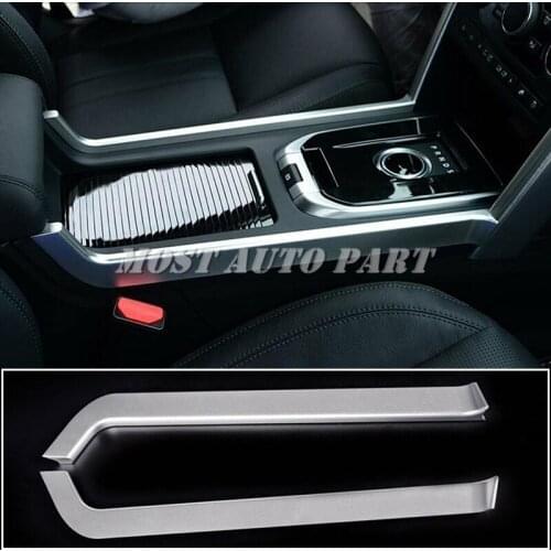Aluminum Alloy Interior Gear Shift Frame Trim Sequins Sticker For Land Rover Discovery Sport 2015-2019 2pcs Car Decoration