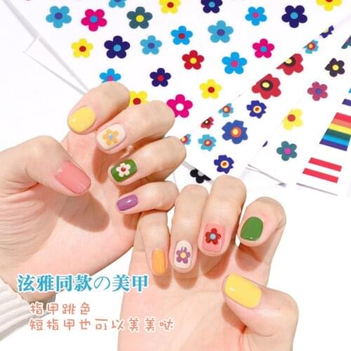3D embossed nail sticker flower adhesive DIY manicure slider nail art tips decorations decals