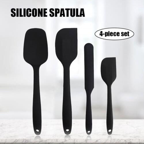 4pcs Food Grade Silicone Spatula High Heat Resistant Non Stick Dishwasher Safe Bpa-free Kitchen Utensils For Baking Cake Tools