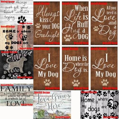 5d diamond painting full square/round text dog 5d diamond embroidery full set dog text diamond mosaic sale text decoration home
