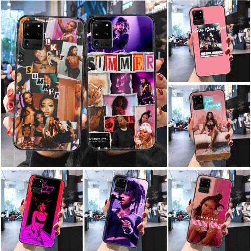 Summer Walker Girl Rapper Phone case For Samsung Galaxy Note 4 8 9 10 20 S8 S9 S10 S10E S20 Plus UITRA Ultra Frosted black soft