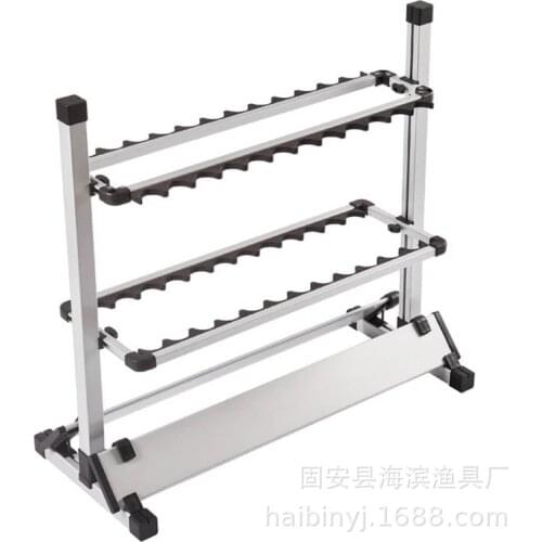 24 Rods Fishing Rod Rack Holder Portable Aluminum Fishing Rod Storage And Display Rack Rod Holder For Fisherman Fishing Tool