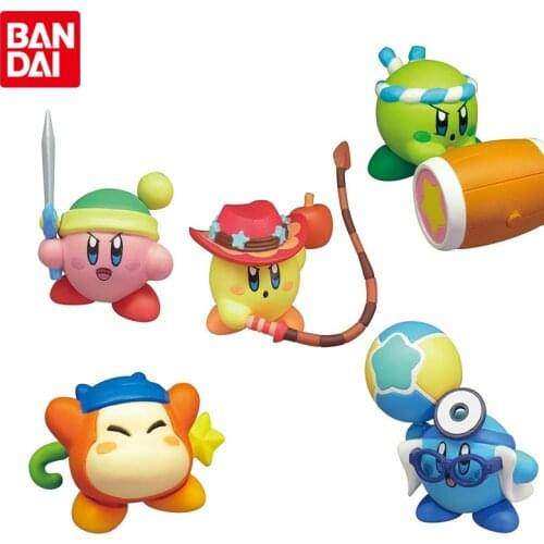 Bandai Genuine Gashapon Kirby Waddle Dee Combat Modeling Anime Action Figure Collect Model Gacha Toys Gifts for Kids Boys Girls