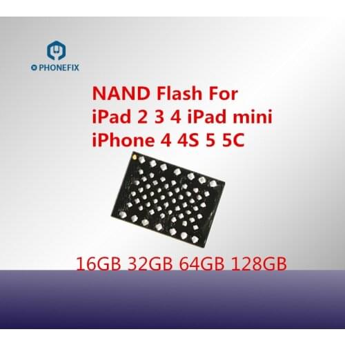 Flash Memory NAND for iPhone 4 4S 5 5C iPad 2 3 4 Mini Storage Memory Upgrade NAND Flash IC Chip Component Replacement