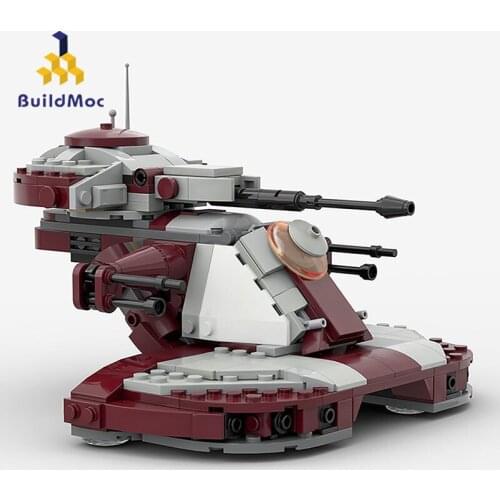 Bulidmoc Space War Armored Assault Tank Military War Movie Series Modular Weapon AAt Set Building Block Model Children Toy Gift