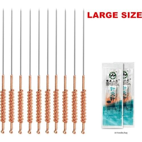 PANLONG Handle Red Copper Wire Surrounded Design Not-Disposable Not Sterile Large Size Acupuncture Needles Thick 0.8/1.0