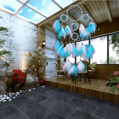 YYSD Handmade Dream Catcher With Feathers Car Wall Hanging Decoration Ornament Craft