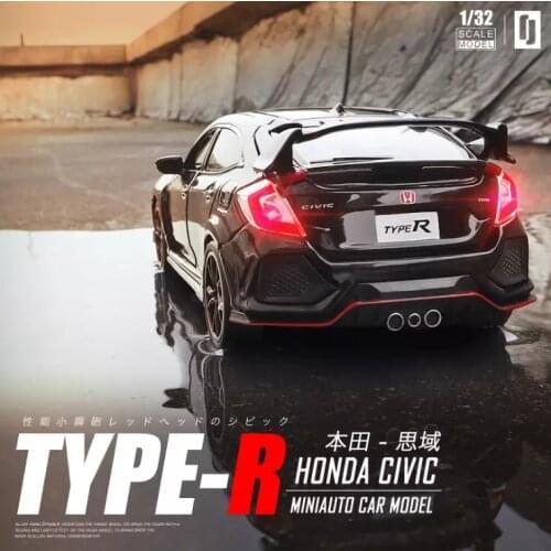 Honda Civic car model toy car model 1:32 simulation sound light return racing car children toy car model birthday gift