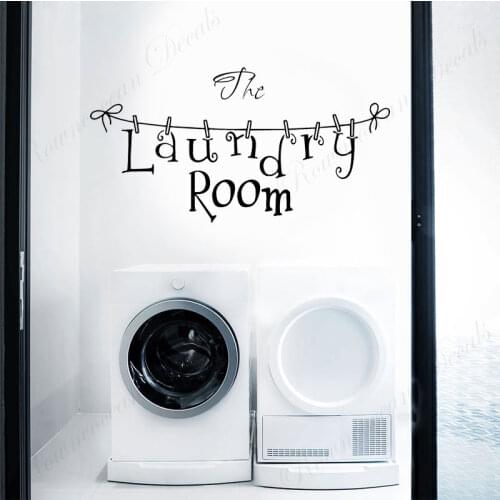 Creative Design The Laundry Room Decals Wall Vinyl Home Decor Interior Bathroom Dry Cleaners Washes Service Sticker Mural 4830