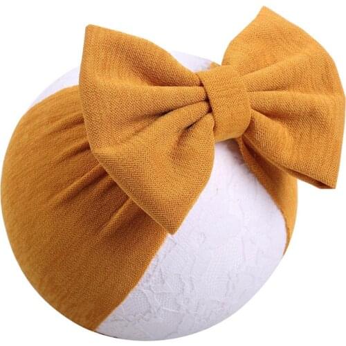 2020 New Baby Boys Girls Cotton Knot Bow Headbands Kids BaBy Toddler Solid Bow Cute Soft Head bands Hair Accessories