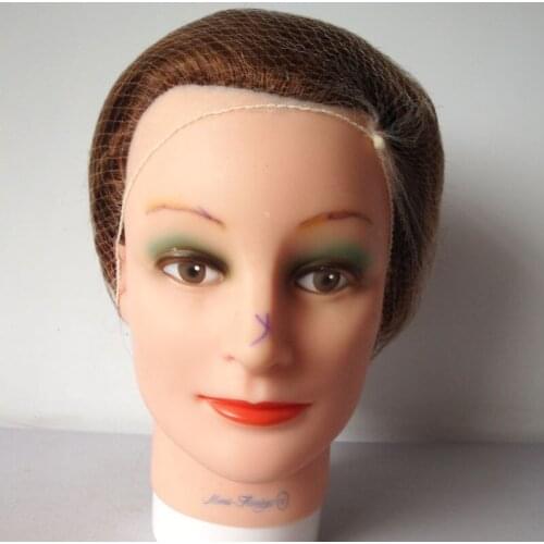 Disposable hairnet 20inch black color brow color invisibale hair nets 144pcs