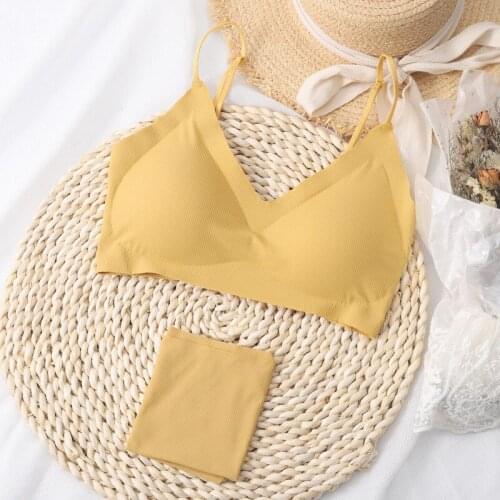 2018 Puberty Girls Patchwork Teenage Training Underwear Bra Set Girl Bra+Briefs Children Underwear Training Bras For Kids