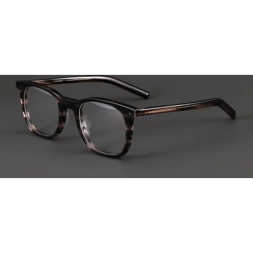 Rockjoy Tortoise Eyeglasses Frames Male Women Black Glasses Men Acetate Spectacles Plain for Reading Optical Lens Vintage Nerd