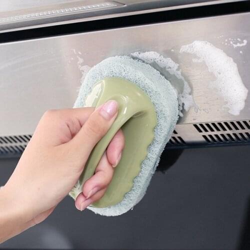 Kitchen Cleaning Brush Handles Sponge Brush Blue Soft Magic Sponge Eraser Cleaning Bathtub Ceramic Tile Cleaner Kitchen Tool
