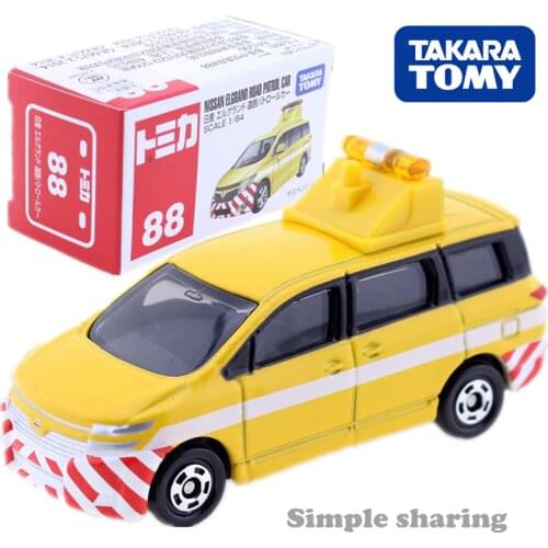 Takara Tomy Tomica No.88 Nissan Elegrand Road Patrol Car 1/64 Miniature Diecast Baby Toys Van Model Kit Funny Bauble