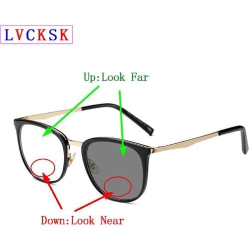 Women Bifocal Photochromic Reading Glasses Men Large Frame Presbyopic Sunglasses Points for Reader Near Far sight diopter N5