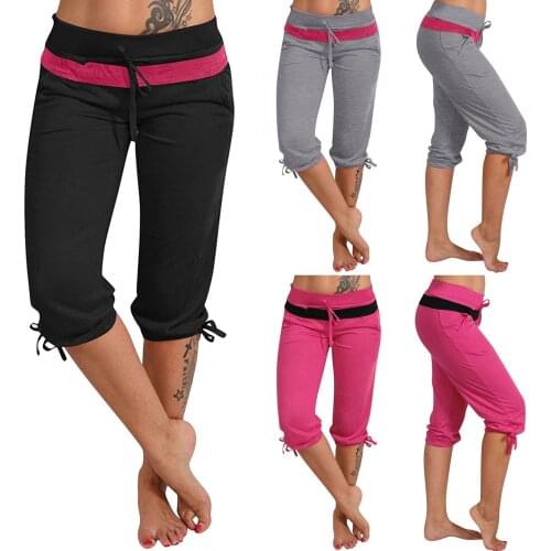 Womens Slim Drawstring Pocket Leisure Time Trousers Ladies Sports Running Fitness Trousers 2021 Hot Pants Gift For Females