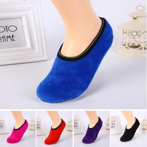 2020 Women Autumn Winter Warm Soft Non slip Anti-slip Indoor Short Ankle Fleece Floor Slipper Socks