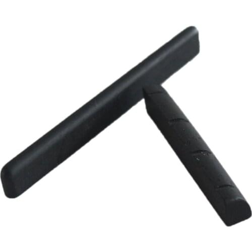 1 Set Ukulele Guitar Replacement Slotted Saddle Nut Wood Musical Instrument Parts Black